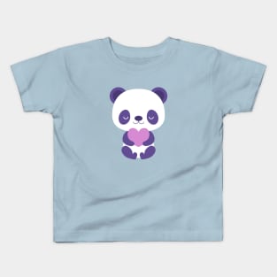 Cute purple baby pandas Kids T-Shirt